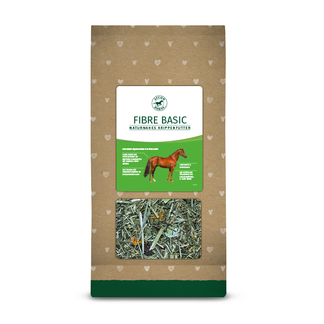 ATCOM Fibre Basic  Unser ATCOM Fibre Basic in einer braunen 1kg Verpackung mit einem grün weißem Etikett und Sichtfenster darauf.