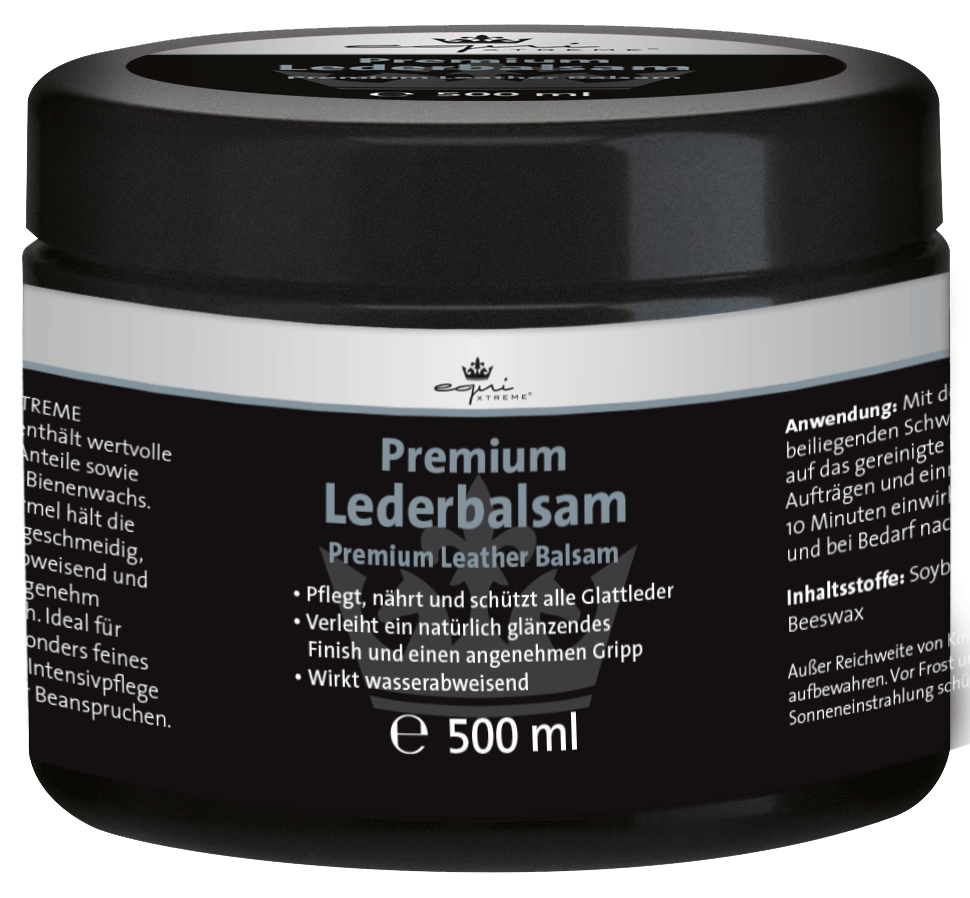 Premium Lederbalsam 500 ml 500 ml Dose Premium Lederbalsam, pflegt und schützt Glattleder, verleiht natürlichen Glanz, wirkt wasserabweisend.