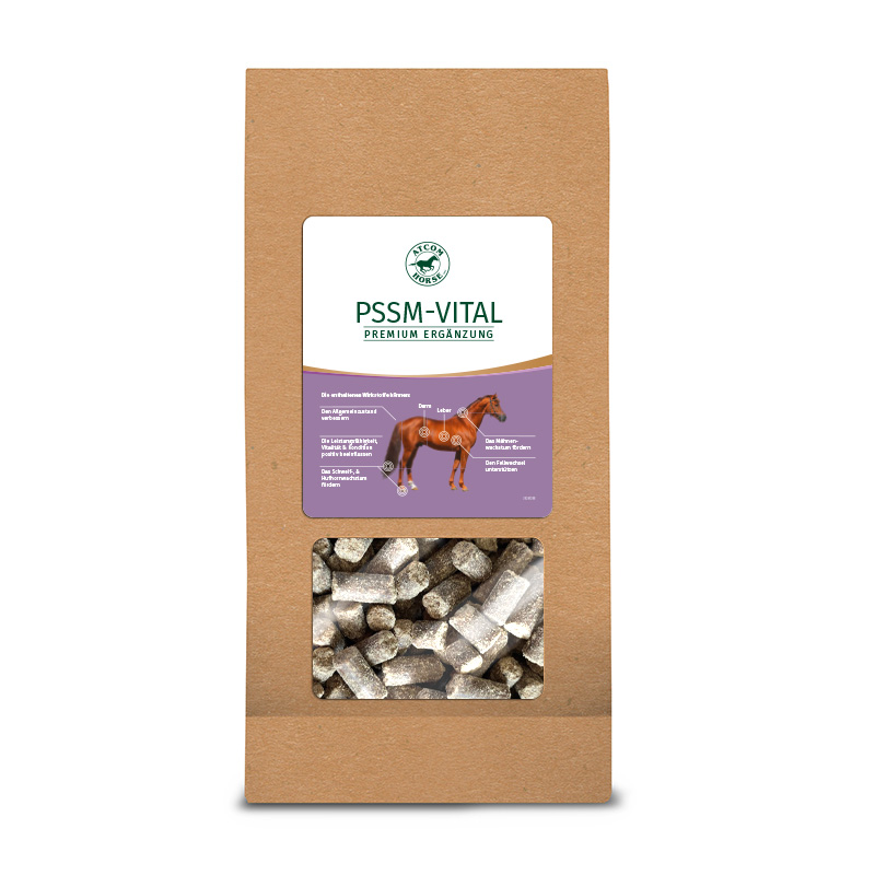 ATCOM PSSM-VITAL Pellet, Mineralfutter zur Unterstützung des Muskel- & Leberstoffwechsels, 1 kg